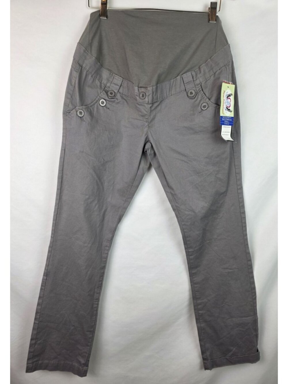 Planet Motherhood Women's Maternity Pants Size Small 4/6 Gray Straight Leg Pant
